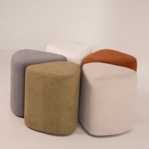 Puff Decorativo Trevi Organico Sala Moderno Tecido Boucle