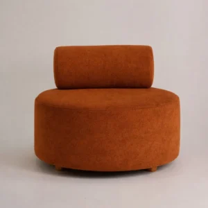 Poltrona RIVIERA TERRACOTA Bouclé Decorativa Confortável Sala Recepção